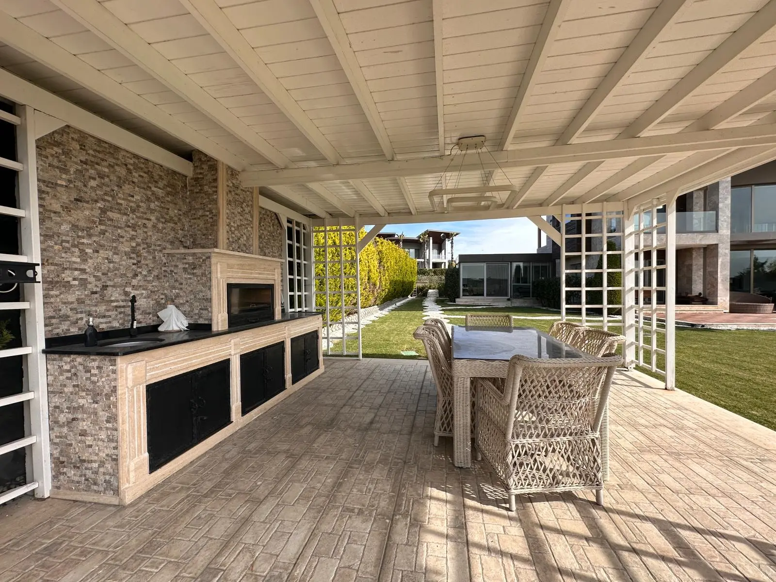 Shaded terrace